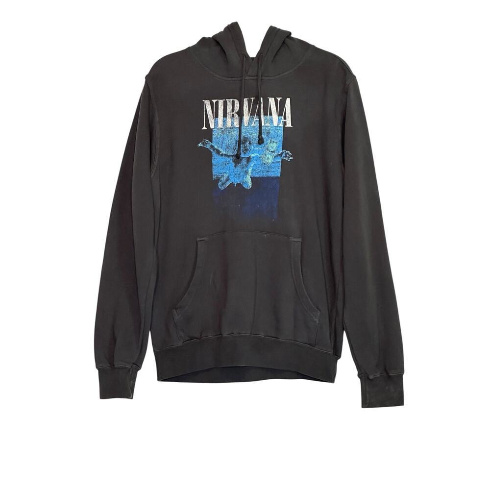 Nirvana Nevermind gray hoodie sweatshirt size Small